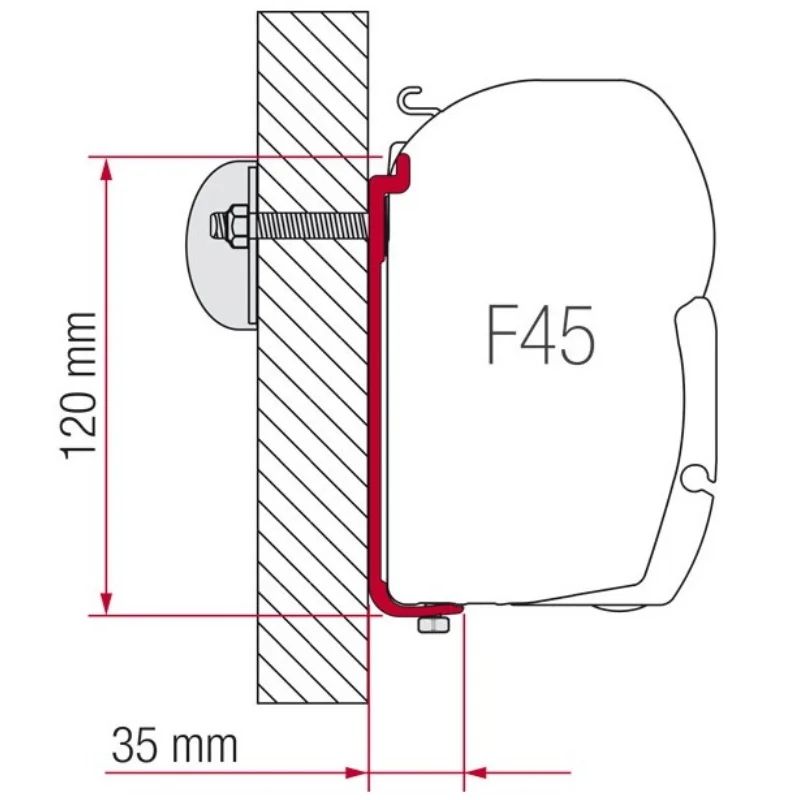 ل Fiamma AS 120 ل F45 F70 المظلة متنقل قافلة محول بين قوسين عدة