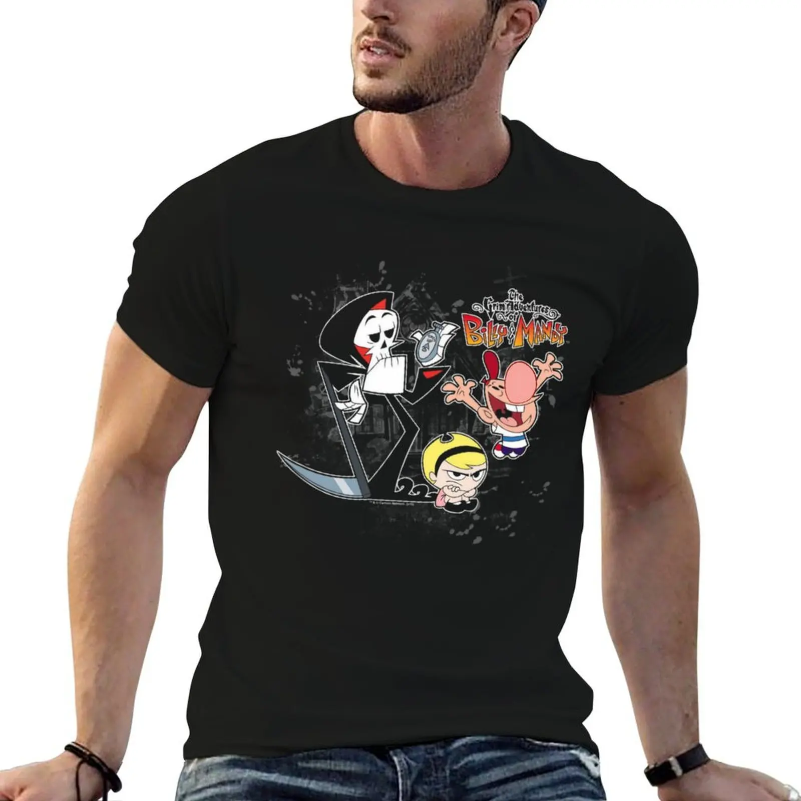 

The Grim Adventures Of Billy & Mandy Splatter Cast Adjustable T-Shirt man t shirt cotton T-Shirt