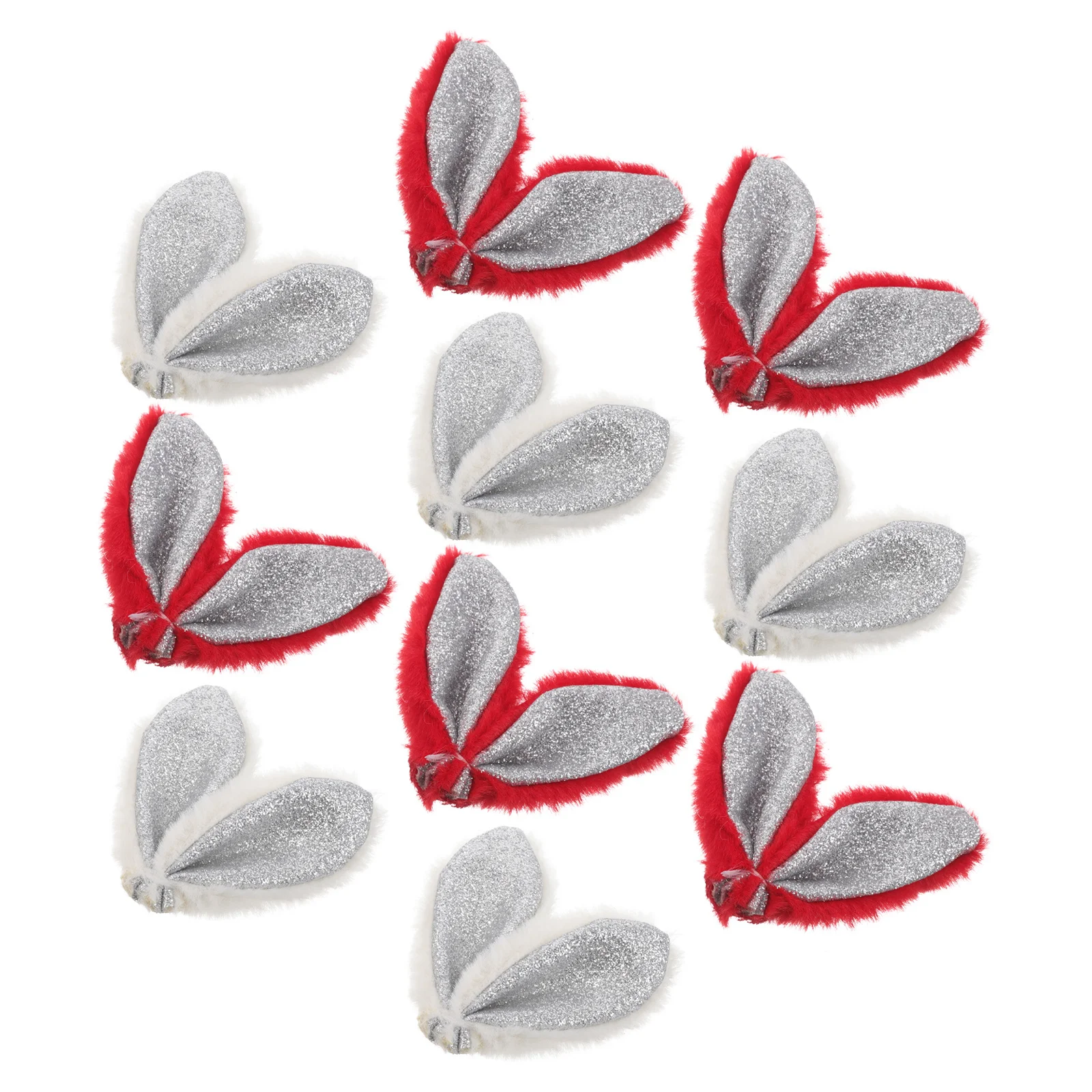 

10pcs Rabbit Ears Hairband Craft Supplies Mini Decorative Charms For Diy Accessories Party Decoration Clothing Sewing