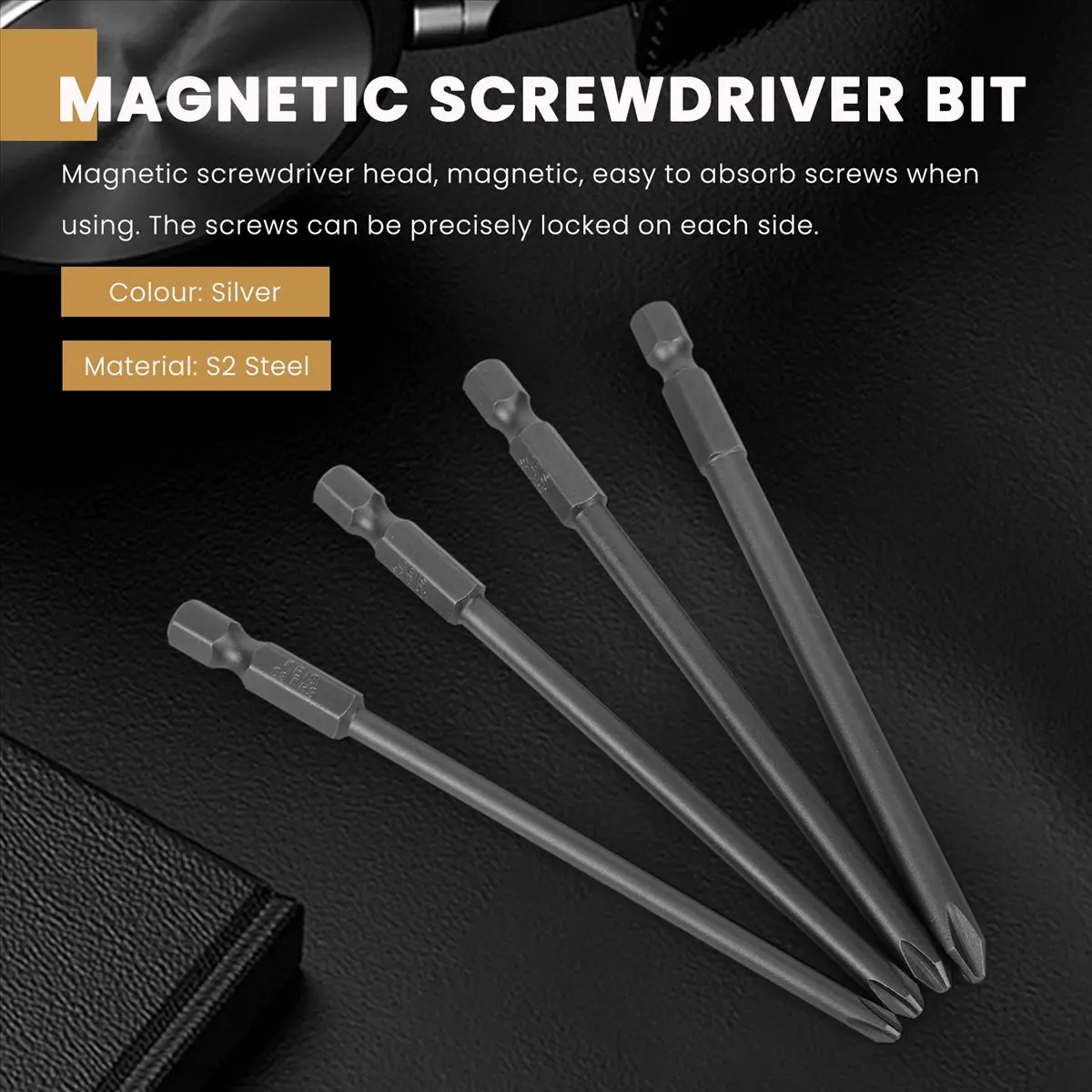 Top Sale 16Pcs Long Magnetic Screwdriver Bits Set Slotted++Hex+Torx Drill Bit Set 1/4 Inch Hex Shank 100mm Length