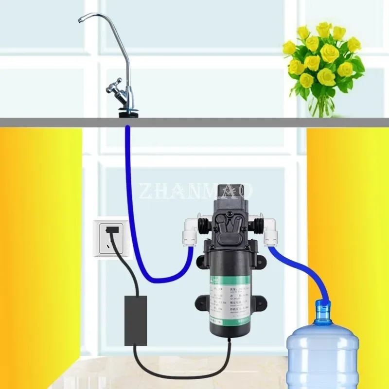 Automatic Water Bucket/Sink Self-Priming Pump DIY Washstand Electric Faucet with Auto Start/Stop Pump