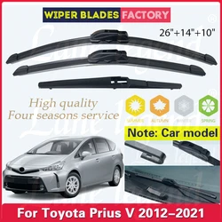 Wiper Front Rear Wiper Blades Set For Toyota Prius V 2012 - 2021 Windshield Windscreen Window Car Rain Brush 2019 2020 26