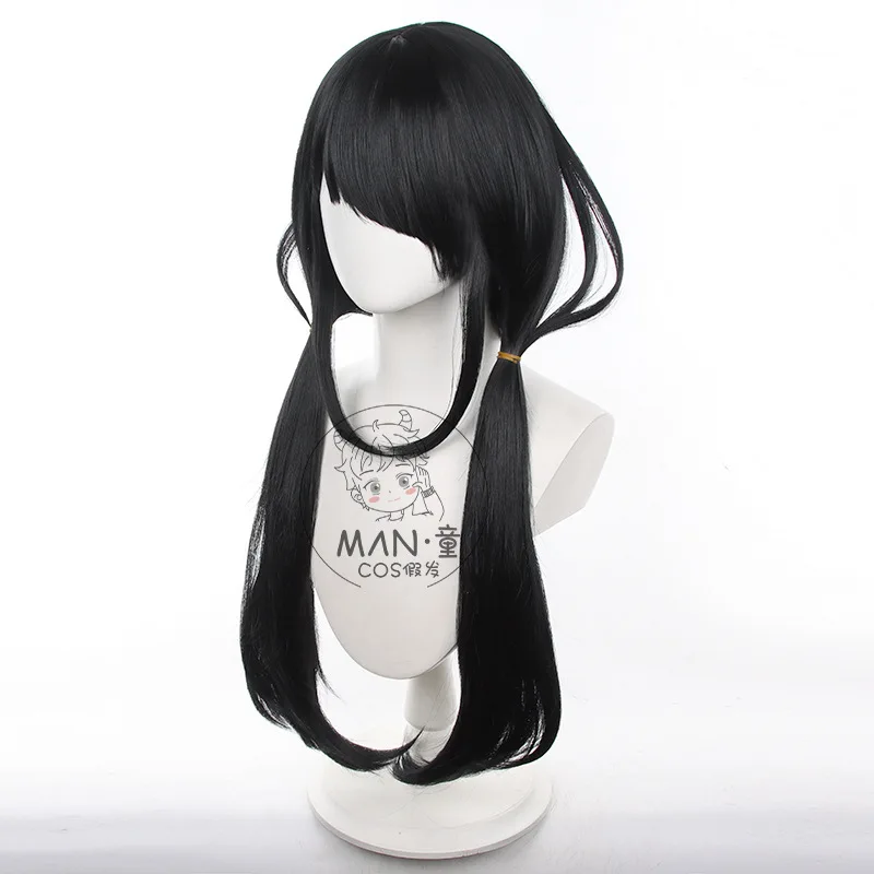 Date A Live Tokisaki Kurumi cosplay wig black long hair simulation scalp date outfit Halloween gift