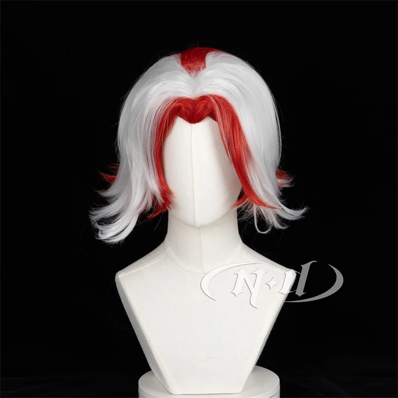ND Scar Cosplay Wigs Wuthering Waves Game Cos Red Silver Hair Wigs for Comic Con Coser Costume Party Heat Resistant Synthetic