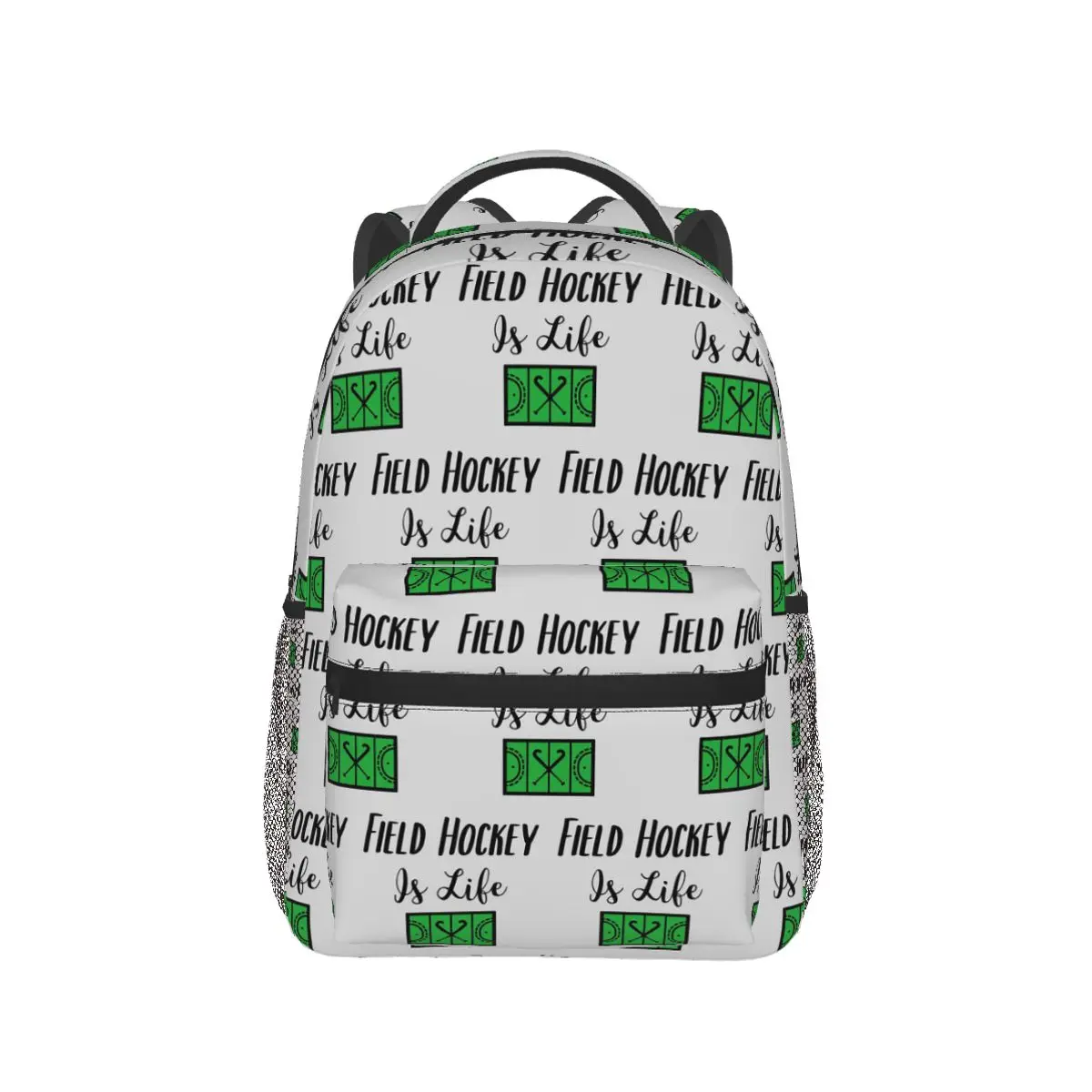 Field Hockey Is Life Student Backpack School Bag Hiking Travel Daypack for Boys Girls Fashion Bookbag Shoulder Bags