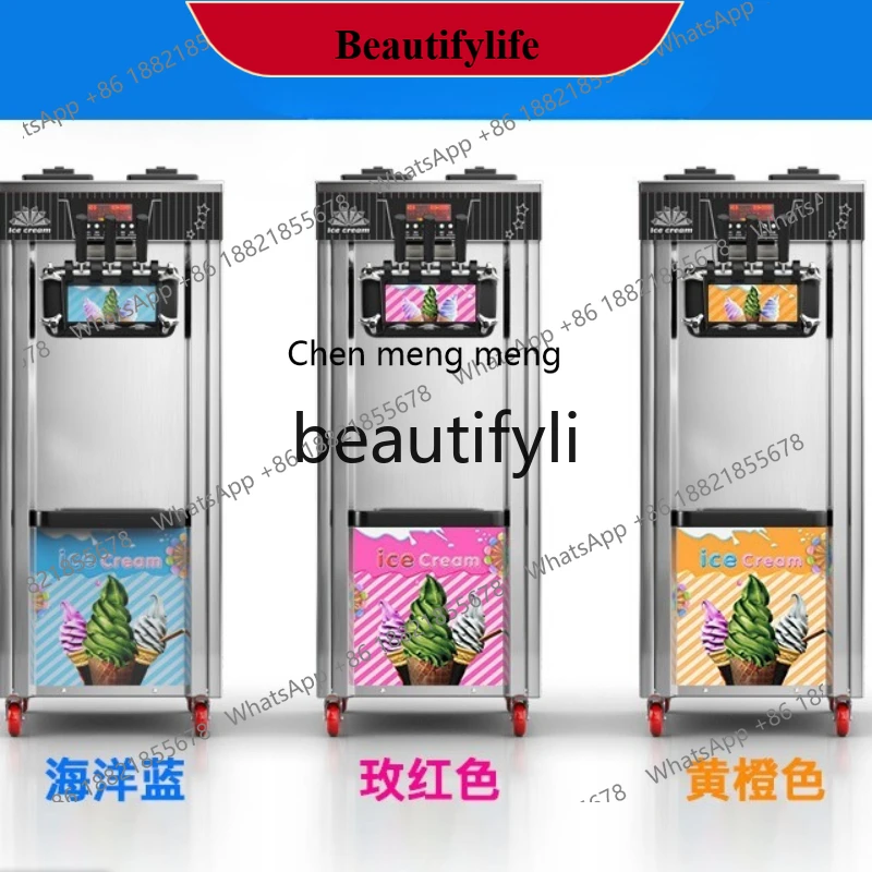

AB02 Pre-cooling Fresh-keeping Soft Ice Cream Machine Fully Automatic Cleaning Commercial Vertical Cone Ice Cream Machine