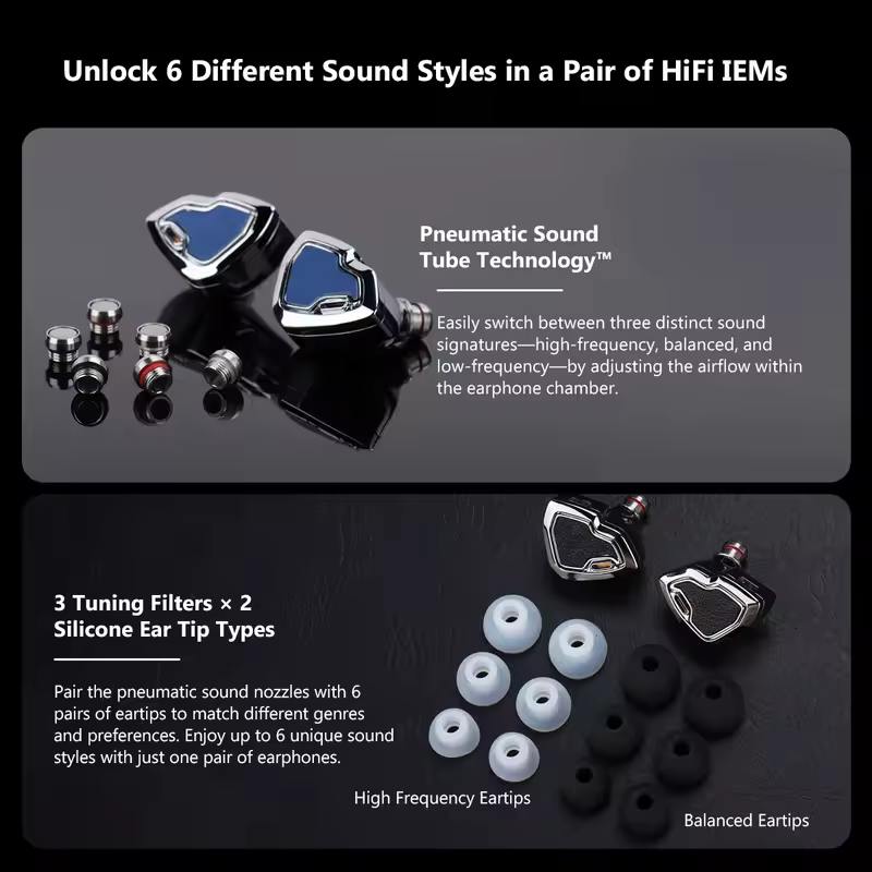 HIDIZS MS2 PRO 1BA + 1DD Hybrid HiFi In-ear Monitors Earphone Hi-Res Audio IEM 0.78mm Wired Music Earbuds - Image 3