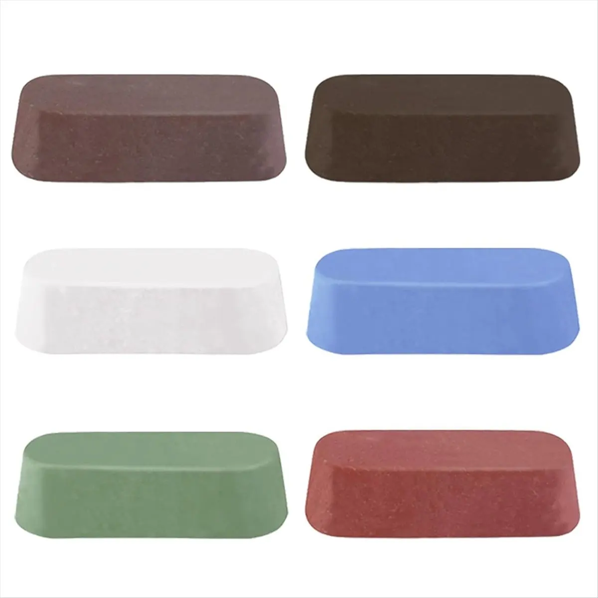 AT16 Metal Buffing Polishing Compound for Buffing Wheel, Buffing Wheel Compound, Coarse to Fine 6PCS