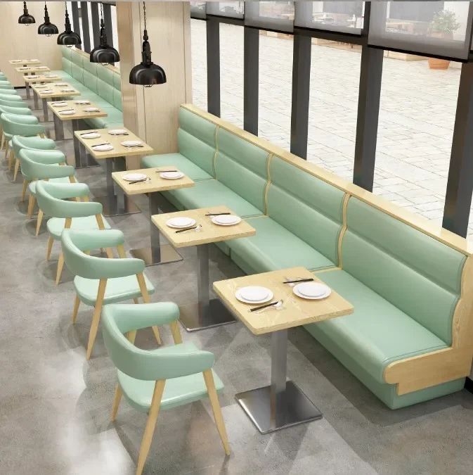 Commercial Dining Furniture Leather Single Restaurant Cafe American Design Booth Sofa