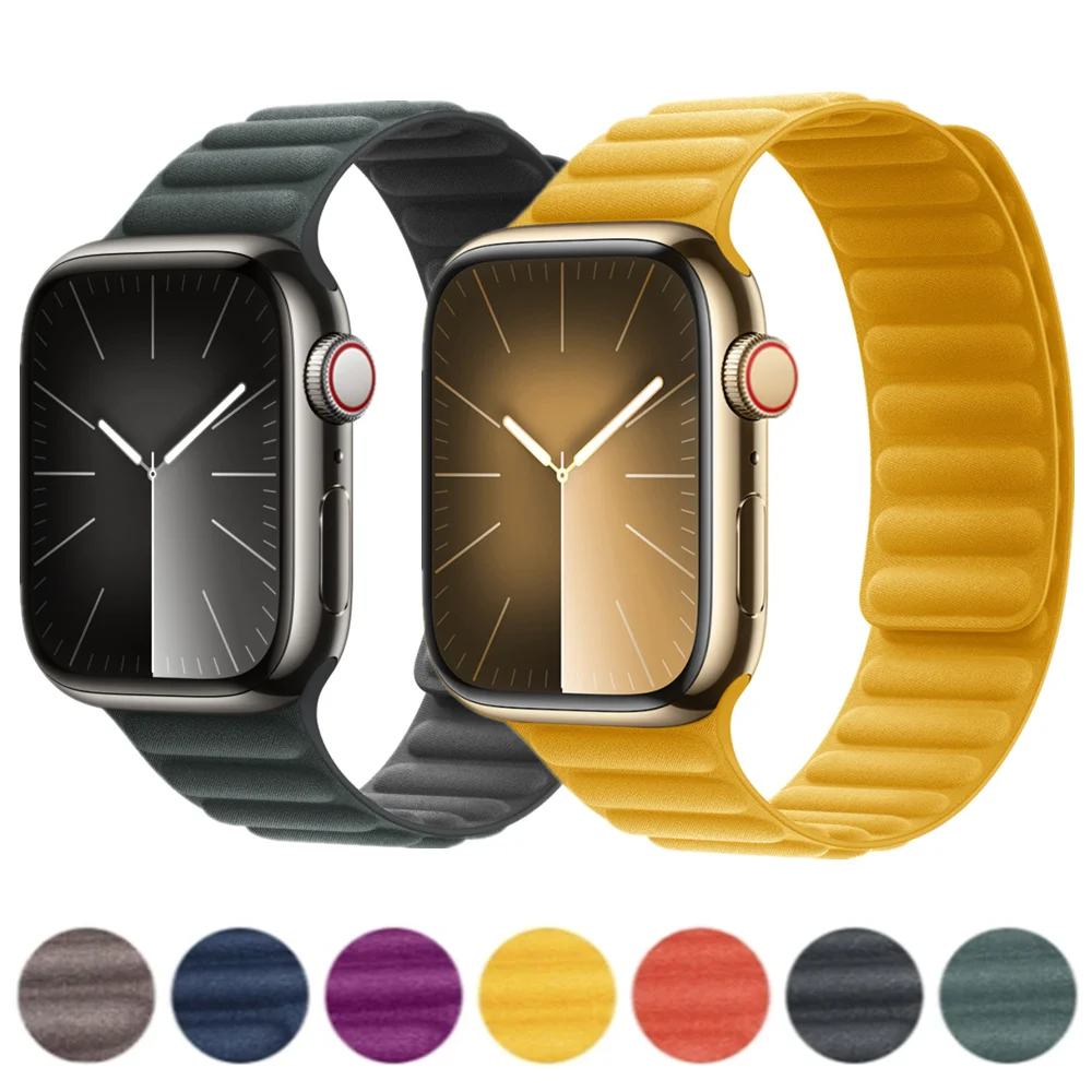 FineWoven Magnetic Loop For Apple Watch Band Ultra 2 44mm 45mm 49mm 41mm 46mm 42mm 40 Bracelet iWatch Series 10 9 8 se 7 6 Strap