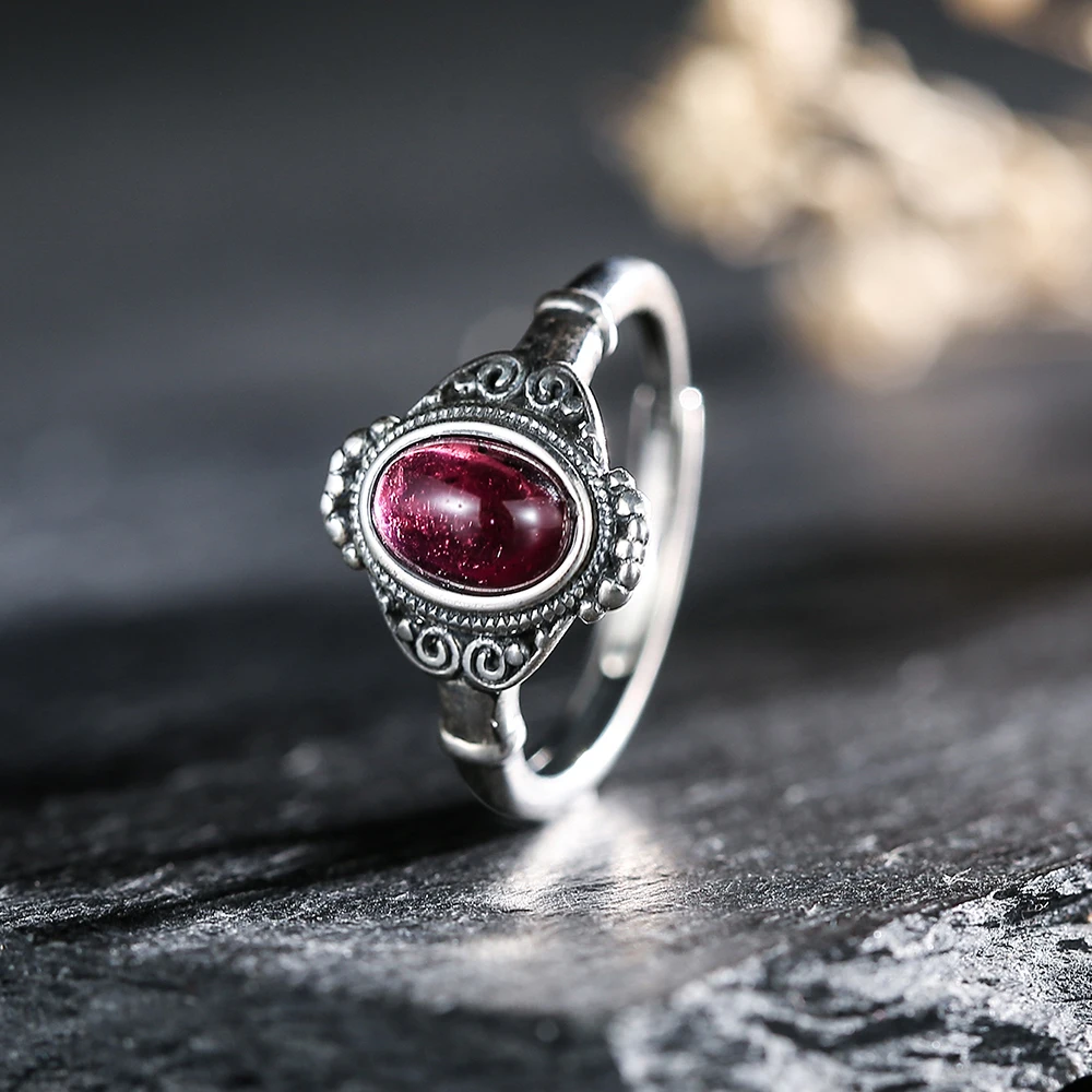 

Luxury jewelry 925 pure silver ring twelve zodiac natural mineral crystal aquamarine gemstone women's ring, couple accessories