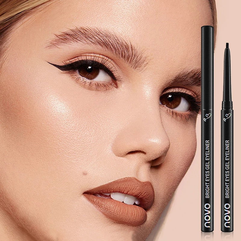 マットアイライナー、超ソフトジェルテクスチャー、滑らかなタッチ、超高演色、防水性と耐汗性、にじみにくい