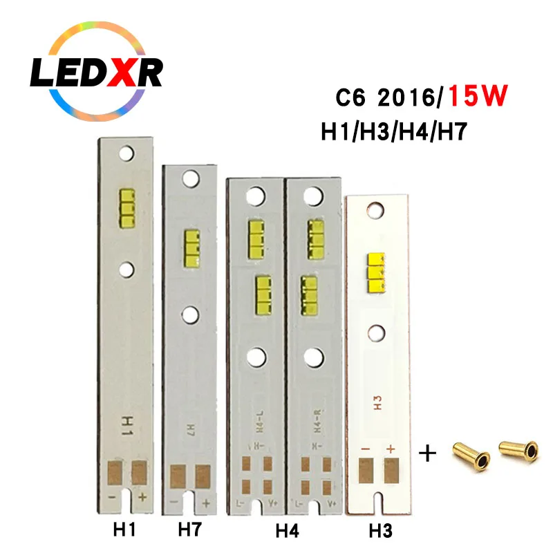 LED車のヘッドライトc6h7 h4,1つまたは2016のランプビーズ,1860の近く,ダブルサイド,銅の花輪,車のライトソース