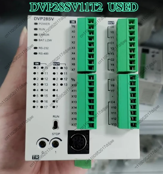 Dvp28sv11t2 plc 16 points input 12 points output, with rs232/485 interface dc24v