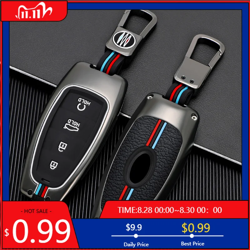 

Внутренние наклейки, держатель для ключей от автомобиля, чехол для Hyundai Tucson Solaris Sonata Hybrid NEXO NX4 Santafe Dn8, 4 кнопки 2020 2021 20