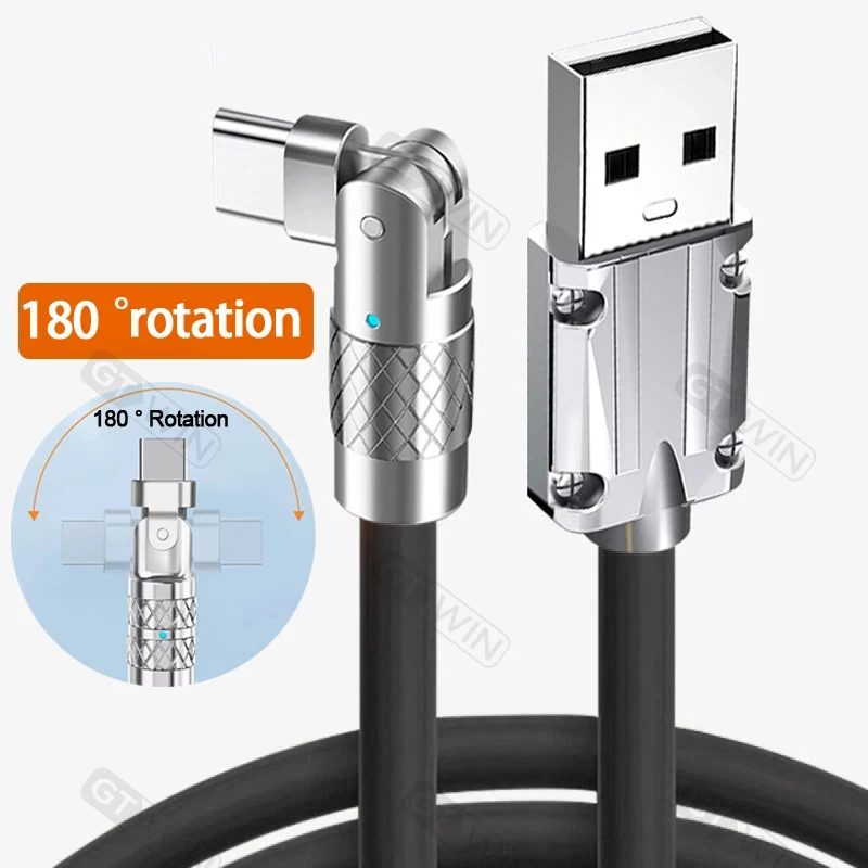 120W USB Type C Wire Fast Charging Cable 7A Mobile Phone USB C Cables Type C Data Transfer Cord For realme 11 Xiaomi POCO Huawei