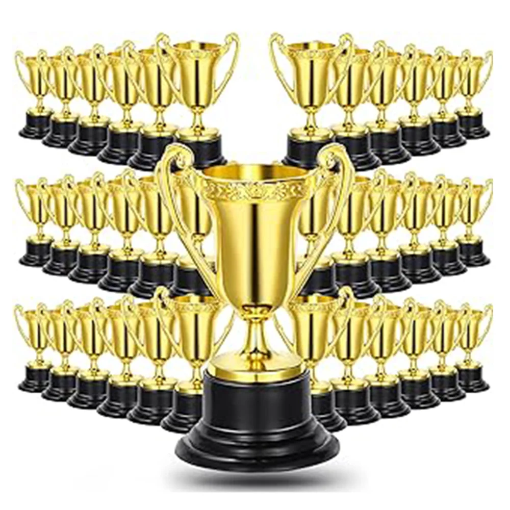 

6 Pcs Gold Plastic Trophies Kids Golden Trophy Award Participation Trophy Cups Sports Tournaments and Competitions Decoration