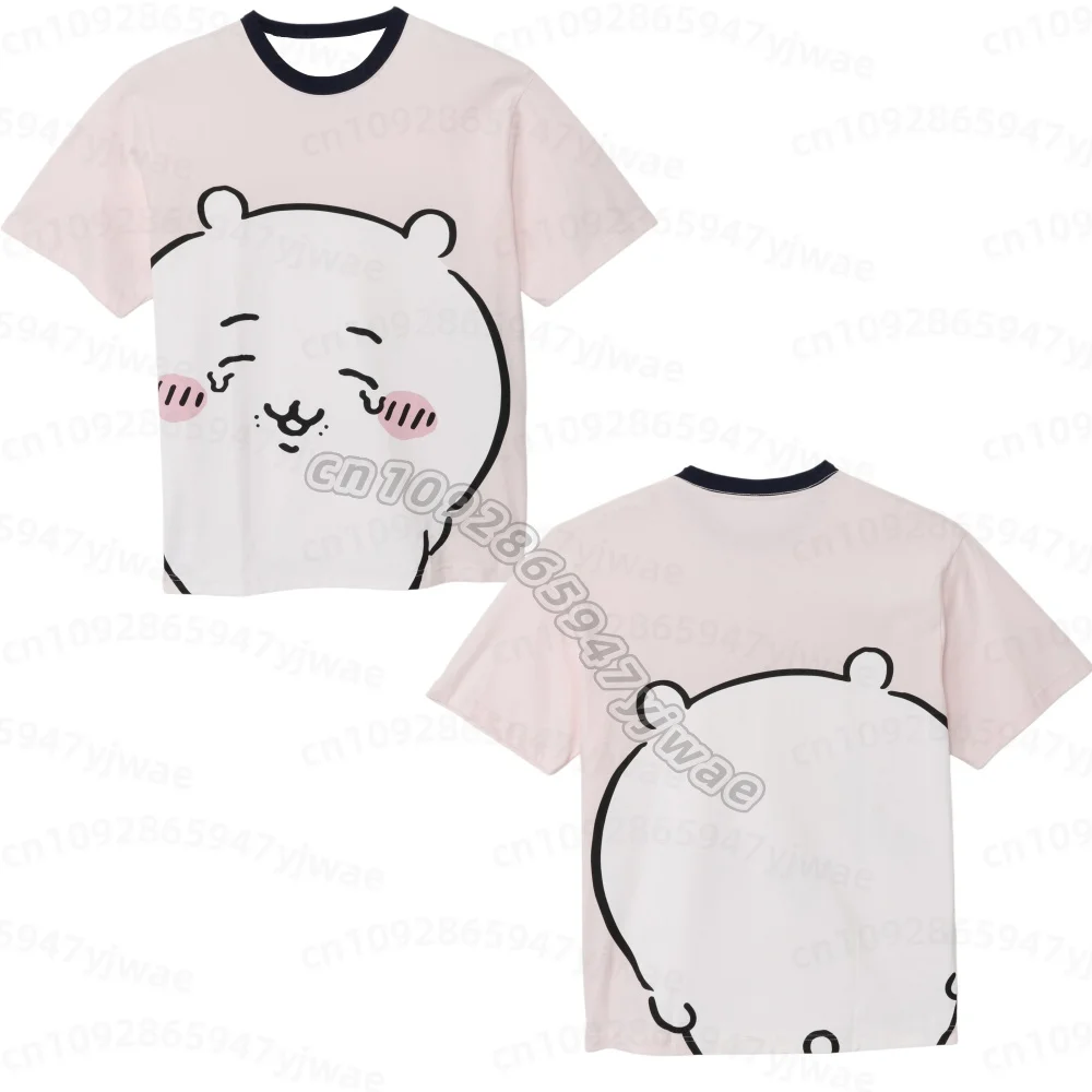 Summer Kawaii Chiikawa Graphic Tee Unisex Hachiware Usagi Anime Short Sleeve Sweet Trendy Couple Studentwomen men t-shrit