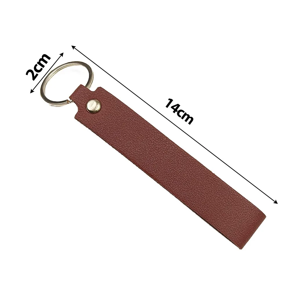 1/5pcs PU Leather Keychain Gift Key Chain For Men Women Car Key Strap Waist Wallet Keyrings DIY Jewelry Making Supplies Findings