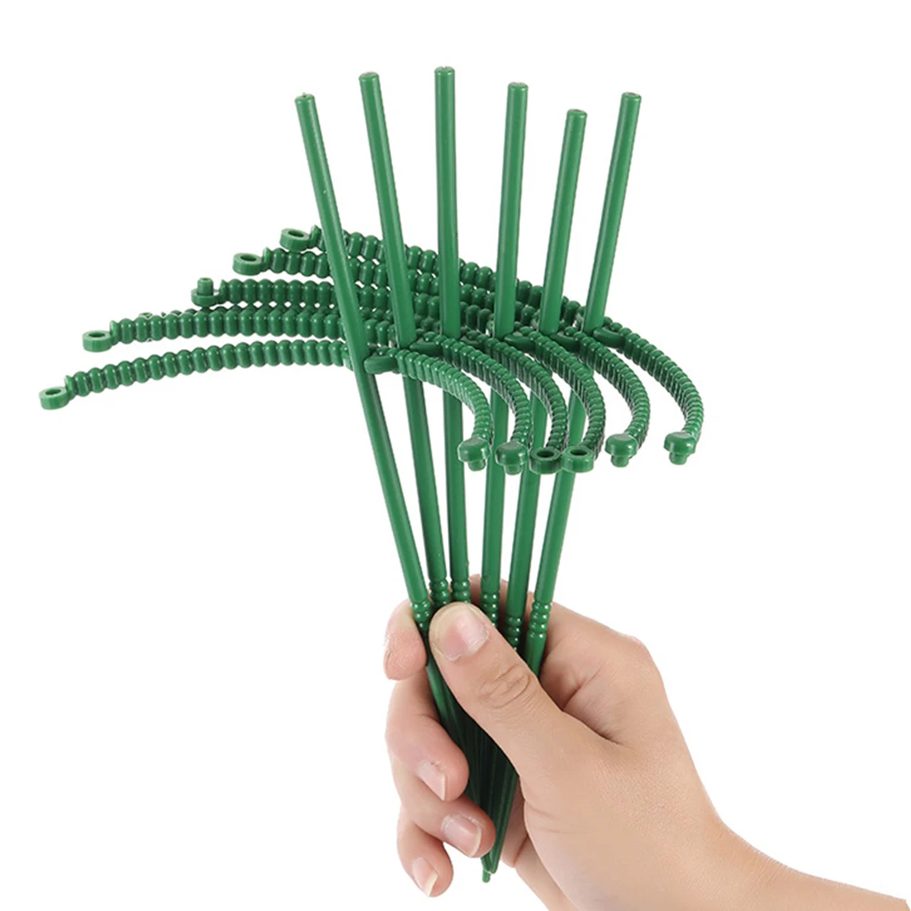 

20 Pcs Plant Stakes Flower Support Stands Garden Climbing Aids 20cm Diameter Plastic Greenery Decorative