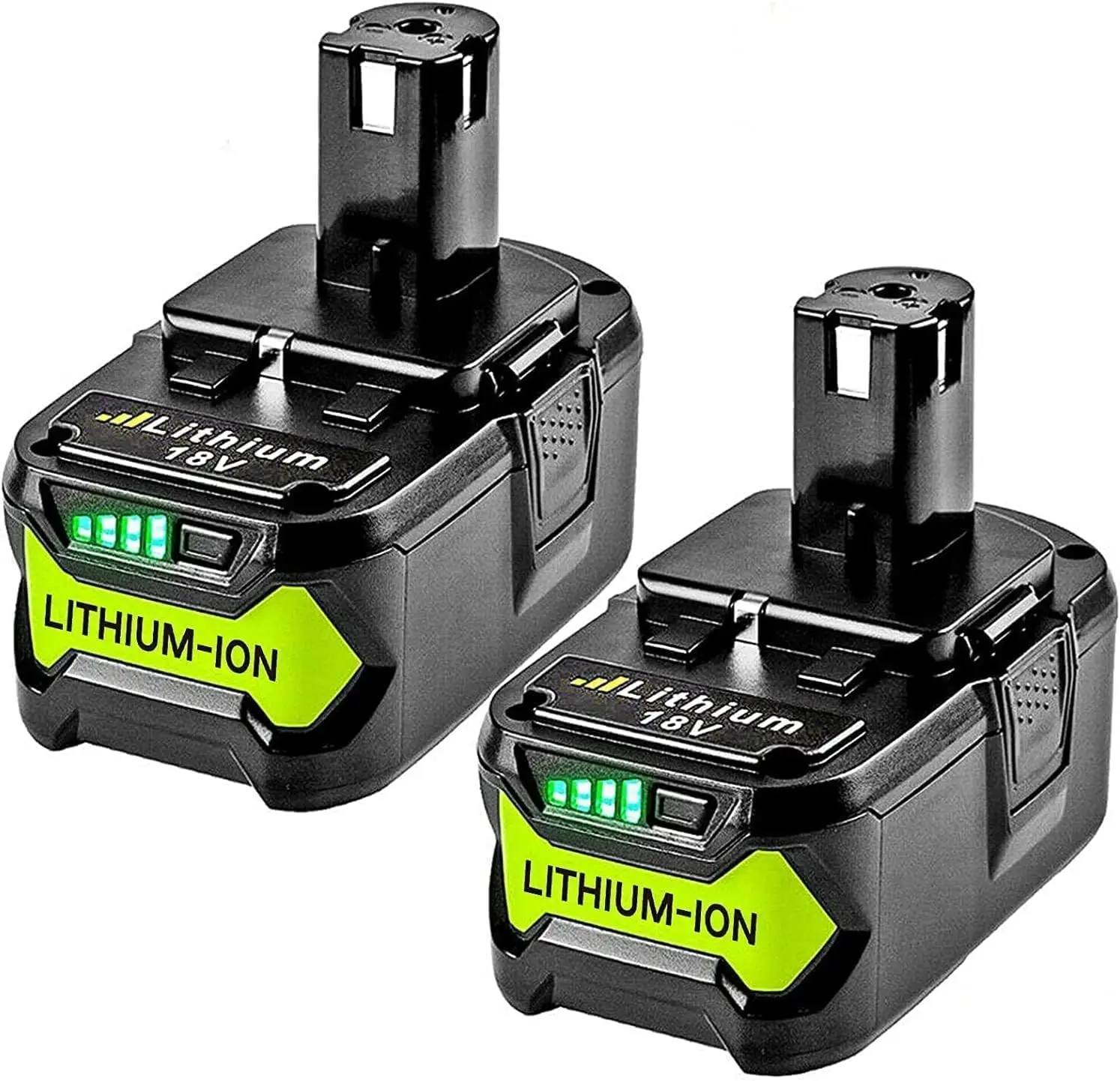 2/4Pack P102 8.0Ah 18V One+ Lithium Battery Replace for Ryobi P103 P104 P105 P106 P109 P122 Power Tools Battery pin