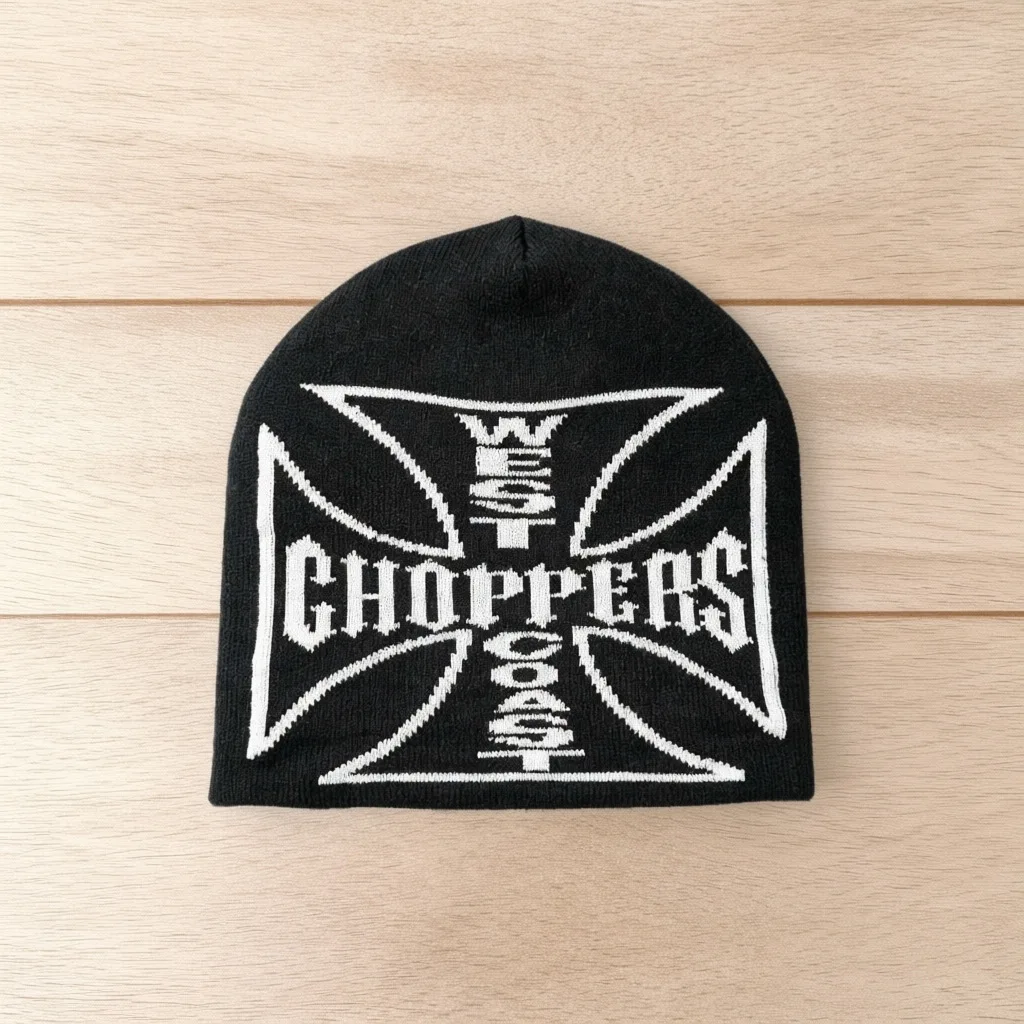 Spring/Summer 2026 Jacquard Knitted Hat Y2K Hip Hop Fashion Cross Medal Brand New Style for Trendsetters