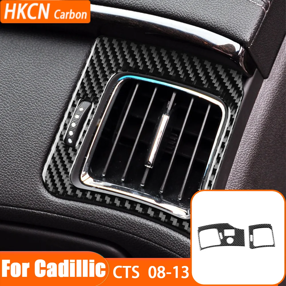

For Cadillac CTS 2008—2013 Carbon Fiber Dashboard Sides Air Vent Panel Car Accessories Interior Cover Trim Sticker Modification