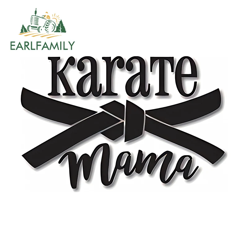 EARLFAMILY 13cm X 8.6cm for Karate Mama Car Stickers Scratch-Proof Waterproof Decals Anime Graffiti Decor Car Accessories