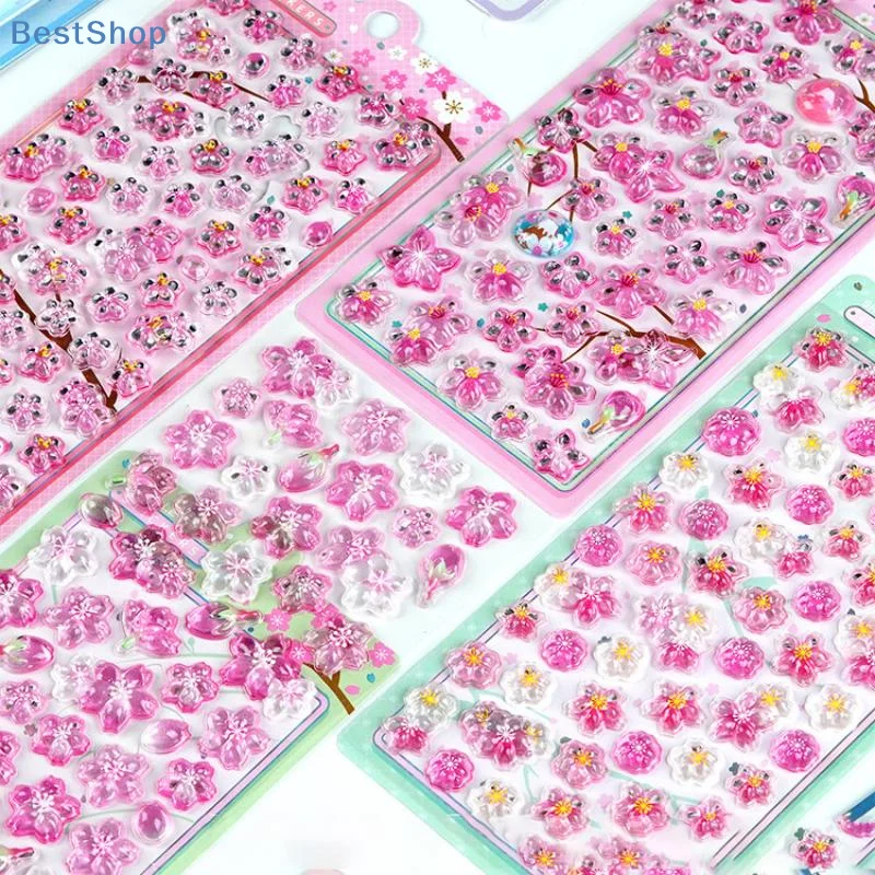 pegatinas-3d-de-flores-de-cerezo-romanticas-y-modernas-pegatinas-en-relieve-para-decoracion-de-Albumes-de-recortes-cuadernos-y-papeleria