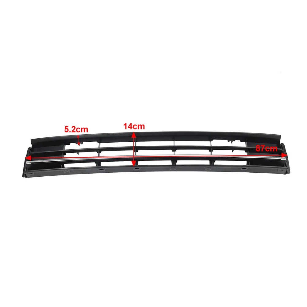 Car Front Bumper Lower Grille Mesh Grill ABS Plastic 561853671H For VW Passat 2016 2017 2018 2019  Black+Chrome