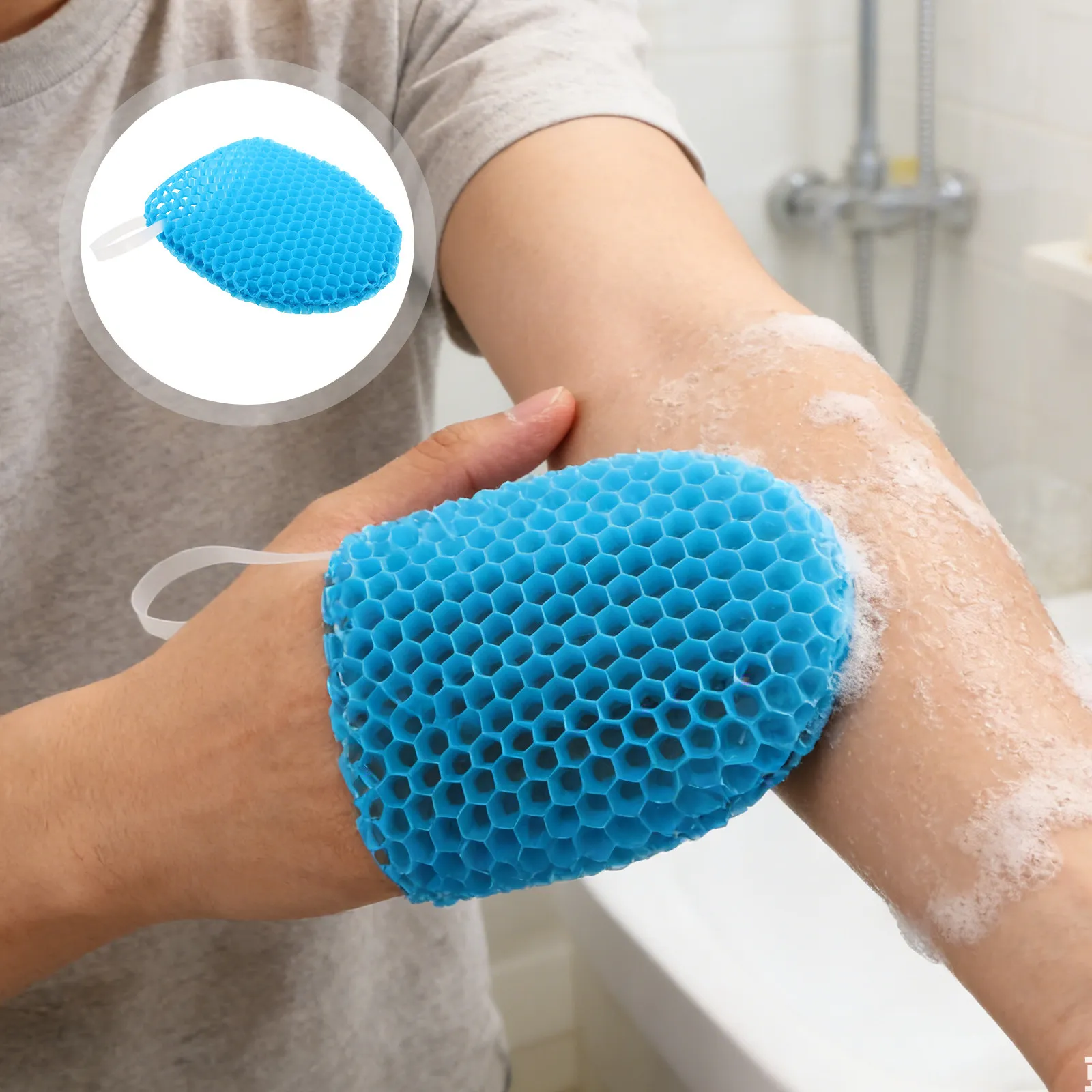 

Exfoliating Bath Finger Mitt Plastic Body Cleansing Glove Ergonomic Hand-Fit Deep Pore Cleansing Revitalizing Skin Care Shower
