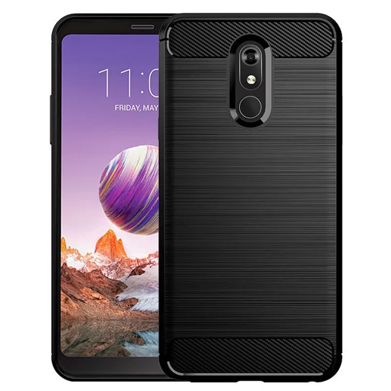 

Soft TPU Matte Case for LG Stylo 5 stylo5 + Shockproof Carbon Fiber Phone Cover For lg stylo 5x Soft Silicone Case Coque Fundas