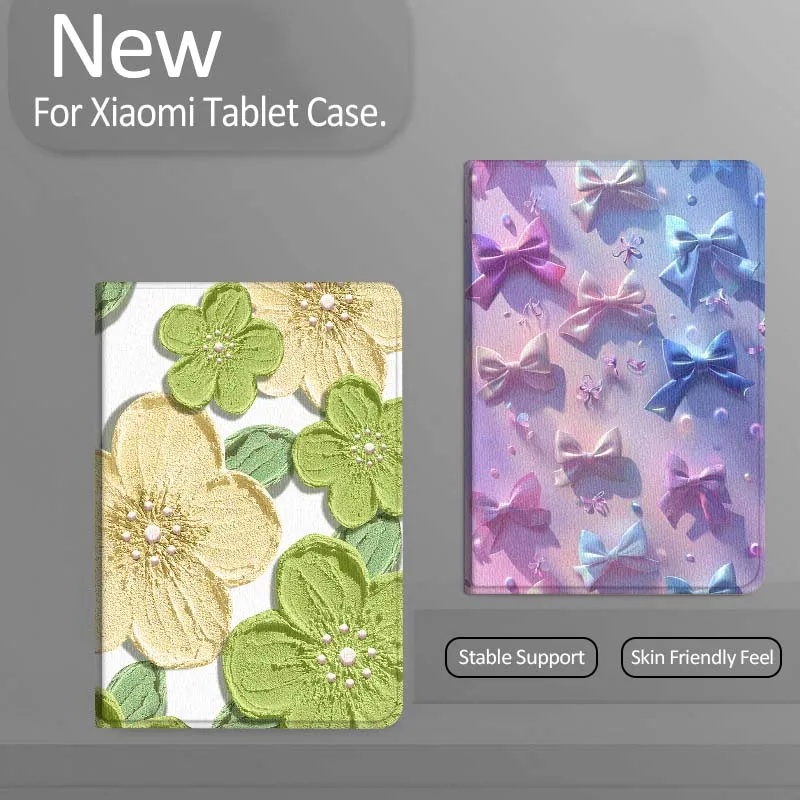 

Colorful Cartoon Bow Pattern For Xiaomi Redmi Mi Pad 4 5 6 7 8 K SE Mini Pro Plus Max 10.1 11.2 inch Tablet Case