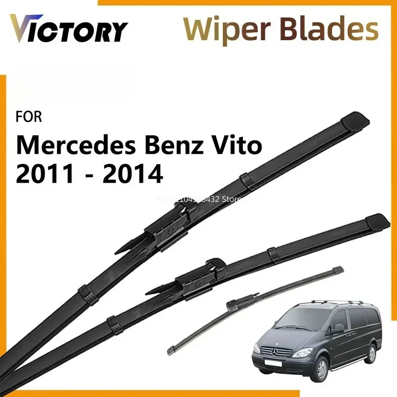 

3 передних и задних щеток стеклоочистителя для Mercedes Benz Vito W639 Viano Valente V-Class 2011 2012 2013 2014, аксессуары, щетки для лобового стекла