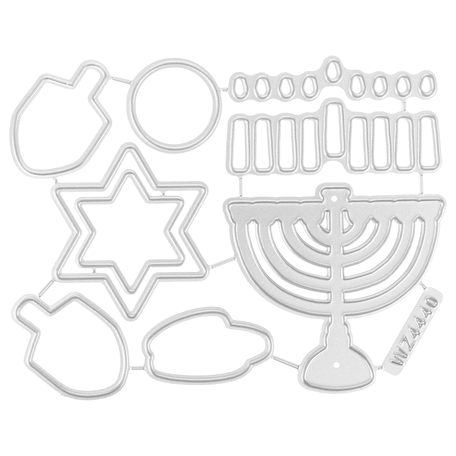 

Hanukkah Cutting Dies High Carbon Steel Metal Cuts Craft Stencil Decorative Die Holder Menorah Paper Card Gifts Holiday