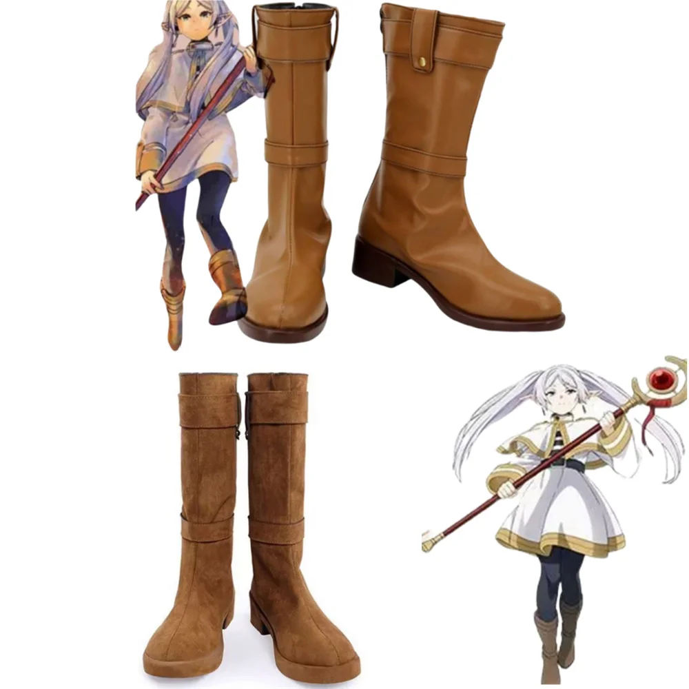 Frieren Cosplay zapatos Anime Frieren en el funerario Anime Frieren Halloween para mujer hombres zapatos