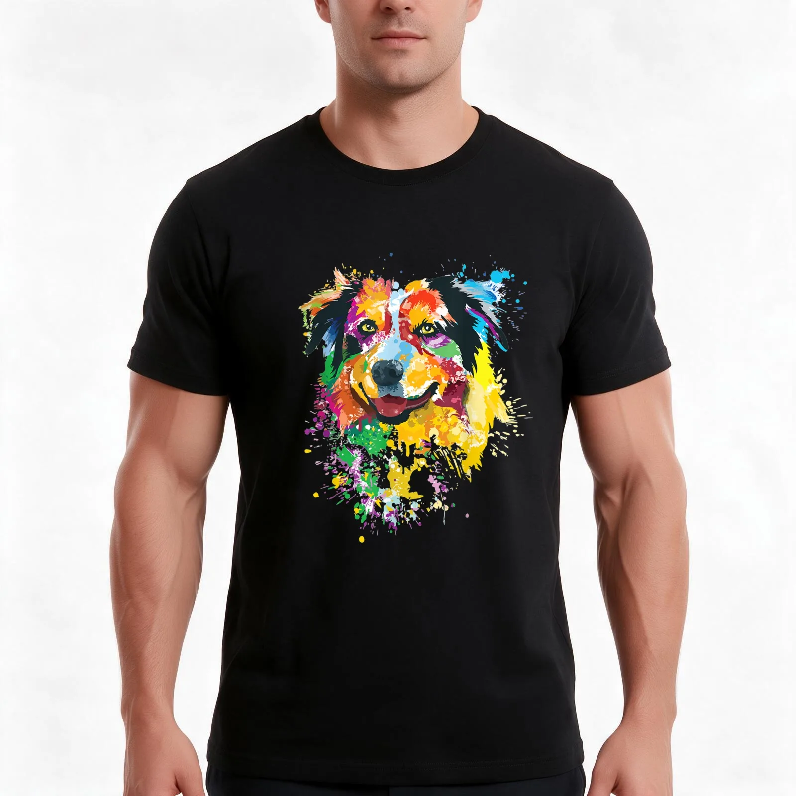 Australian Shepherd Gift For Aussie Mom Australian Shepherd T-Shirt, Summer Casual Cotton Tee, Oversized Streetwear Tops