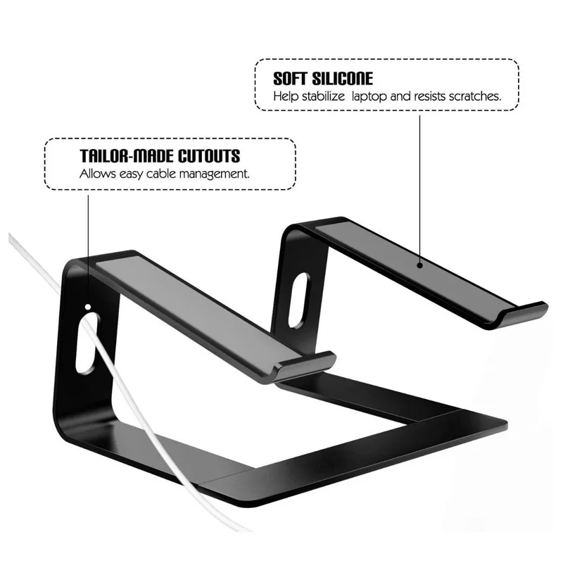 Laptop Stand Ergonomic Aluminum Laptop Mount Computer Stand Detachable Laptop Riser Notebook Holder Stand Computer Accessories
