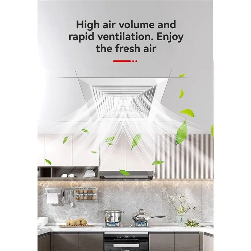 [NEW!A65Z】 Ceiling Fan 6 Inch Square Exhaust Ventilation Fan With Check Valve For Bathroom For Kitchen Toilet Duct System