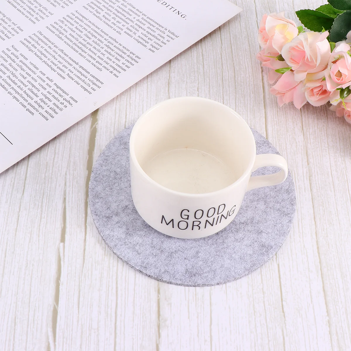 

20pcs 14X14Cm Felt Mats Non-Slip Round Protective Pads For Furniture Chair Table Feet Water Resistant Floor Protectors Light