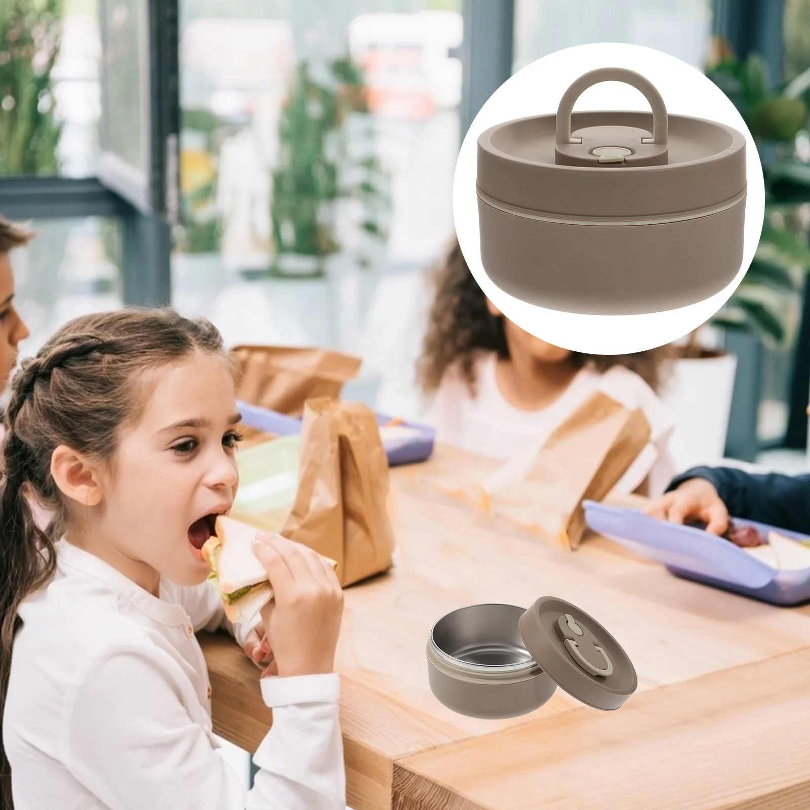 

Portable Insulated Soup Bowl Stainless Steel Large Ramen Bowl with Lid Reusable Food Container Ramen Bowls