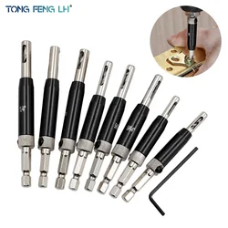 8pcs 4PCs Self Centering Hinge Drill Bits Woodworking Door Window Hinge Drill Bit Positioning Hole Opener