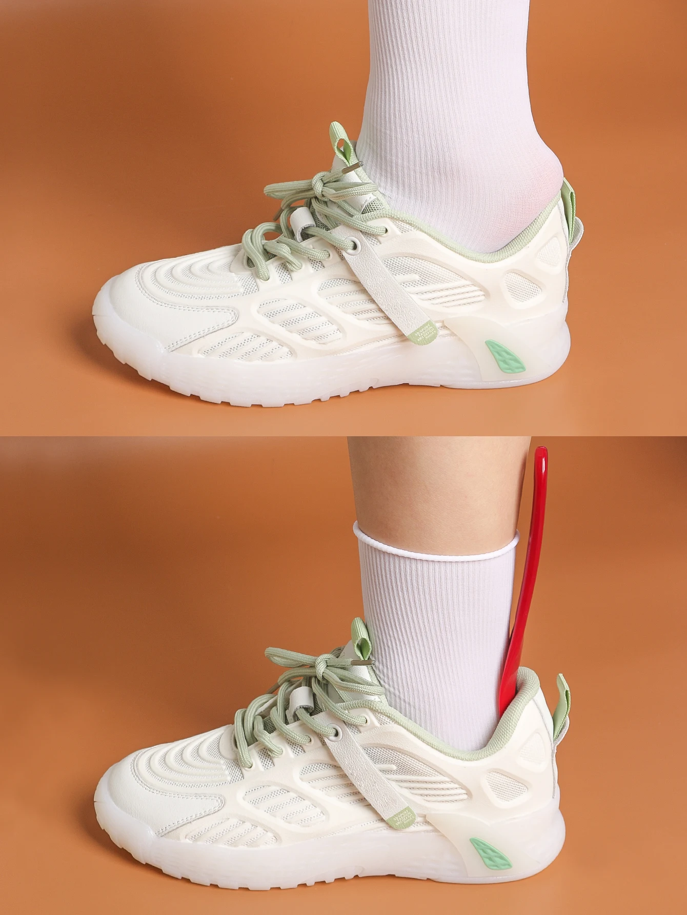 مساعد حذاء بلاستيكي من الجنس ، ارتداء حذاء ، سهل التشغيل والإيقاف ، أداة مساعدة على النوم قوية ، إكسسوارات أحذية ، ملونة ، 2: