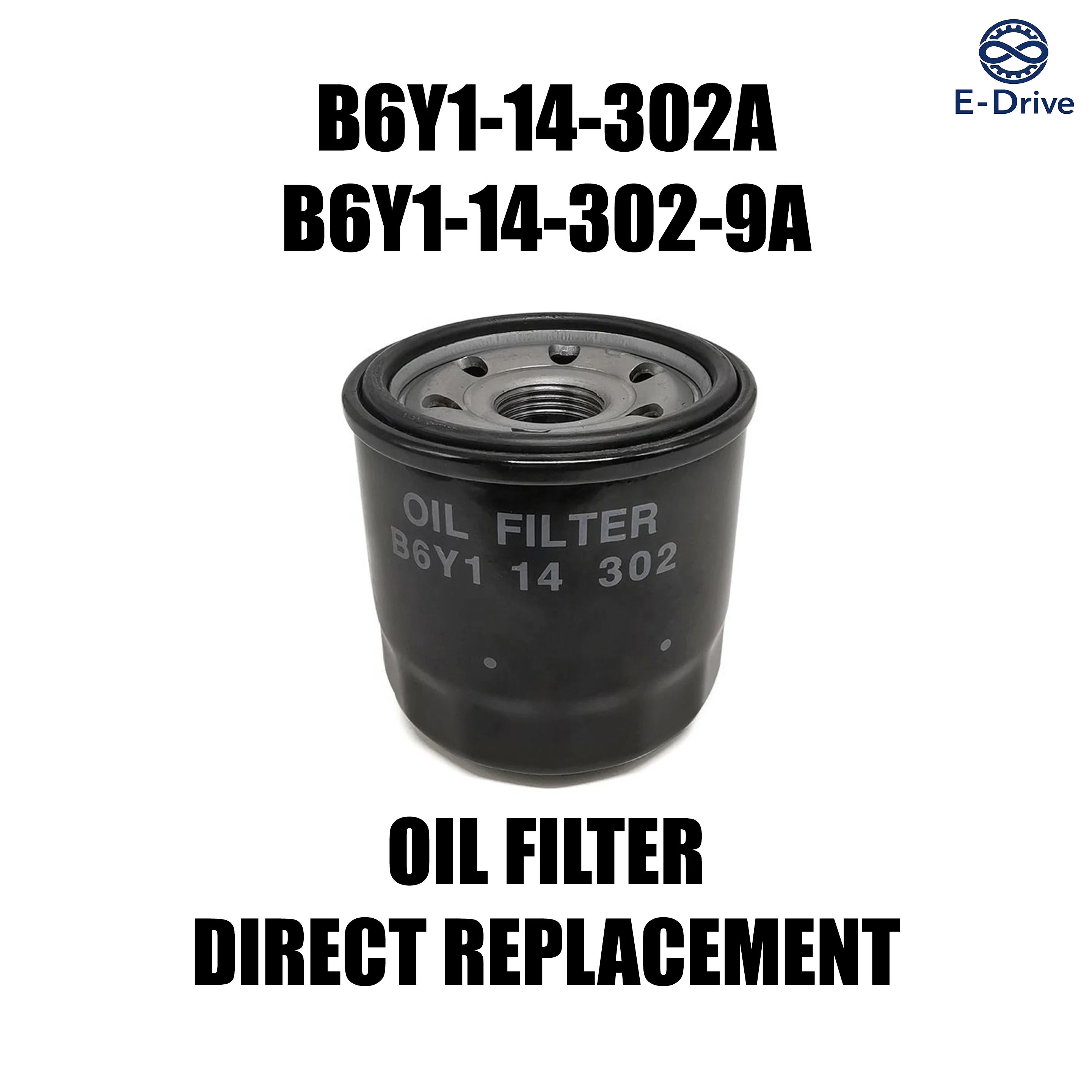 B6Y1-14-302A Oil Filter Replacement B6Y1-14-302-9A for Mazda 2 3 323 626 CX-3 CX-5 CX-30 MX-3 MX-5 Demio Premacy Xedos