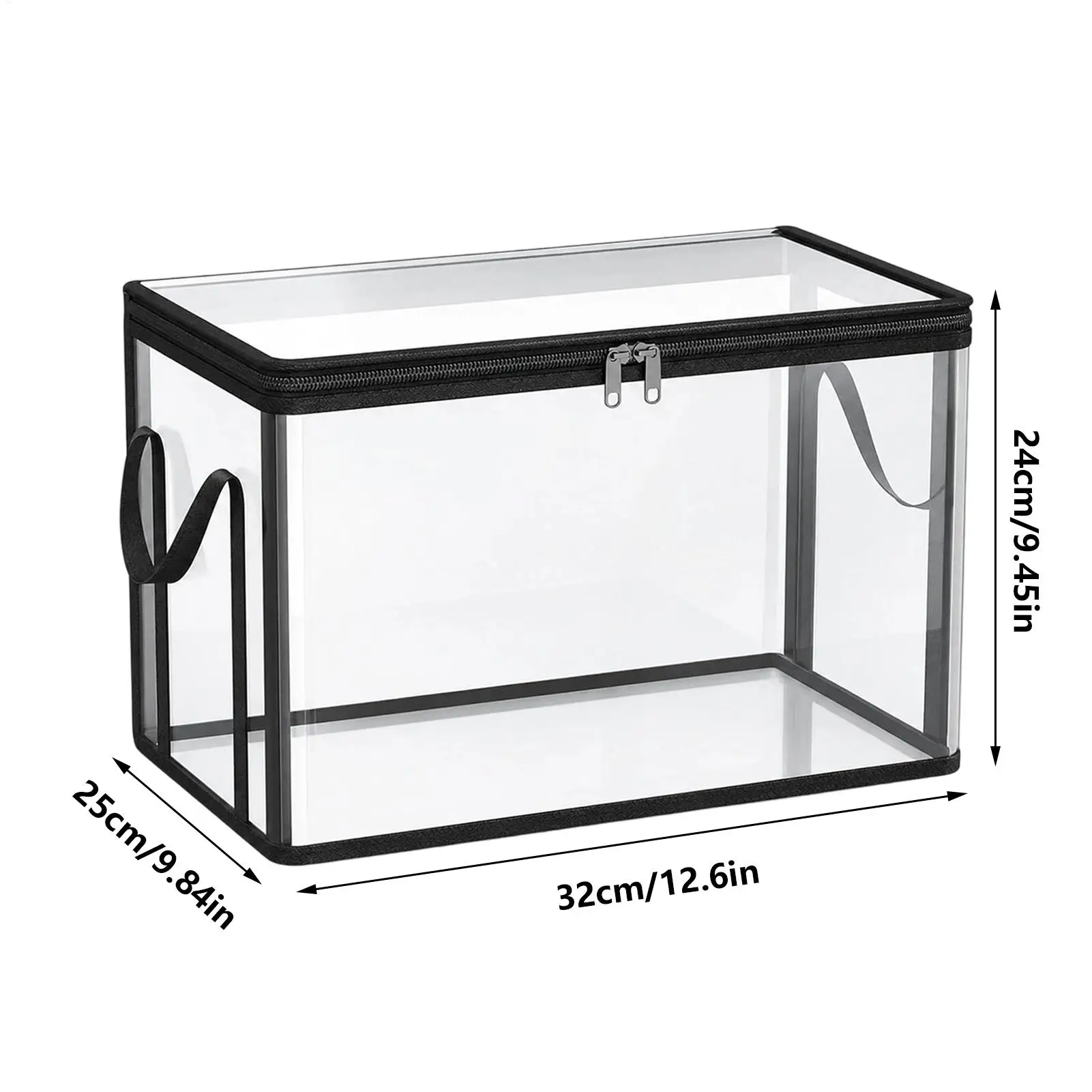 Foldable Storage Bins Large Clear Heavy Duty Boxes With Lids Collapsibled Clothes Blanket Organizer For Closet Bedroom - view 6