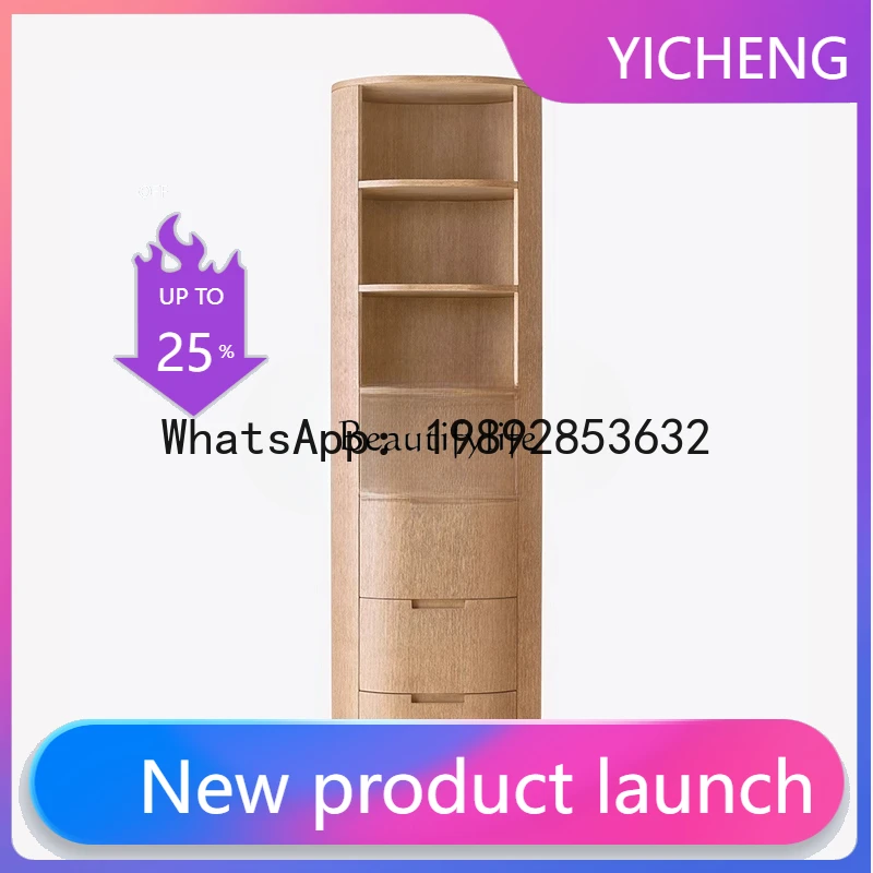 

QQ Американский сельский угловой дизайнерский шкафчик из цельного дерева для гостиной, роскошный светильник