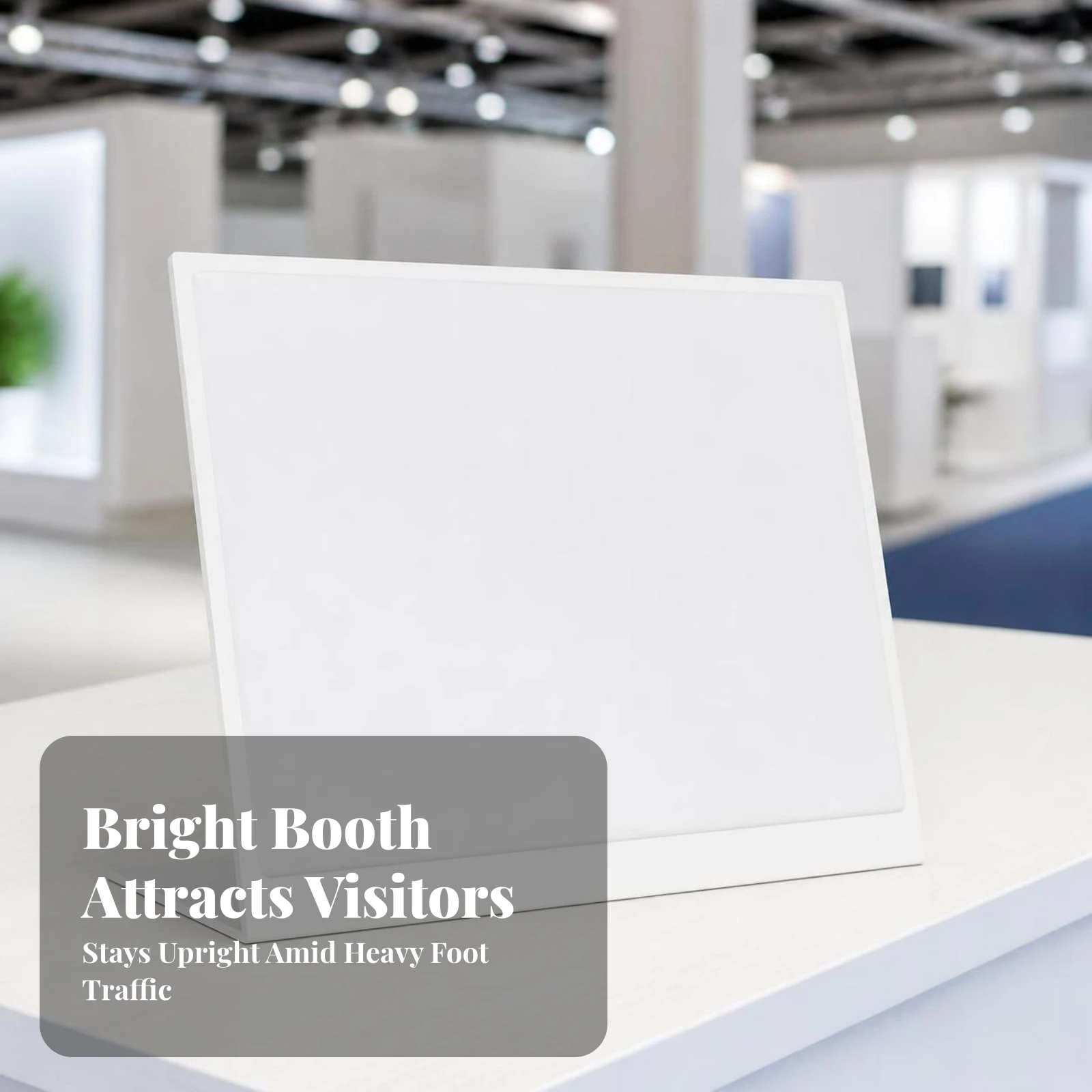 Letter-Size-Size Display Sign with Fold-out Base Horizontal Tabletop Display Sign with Triangular Stand Sturdy Long-Lasting