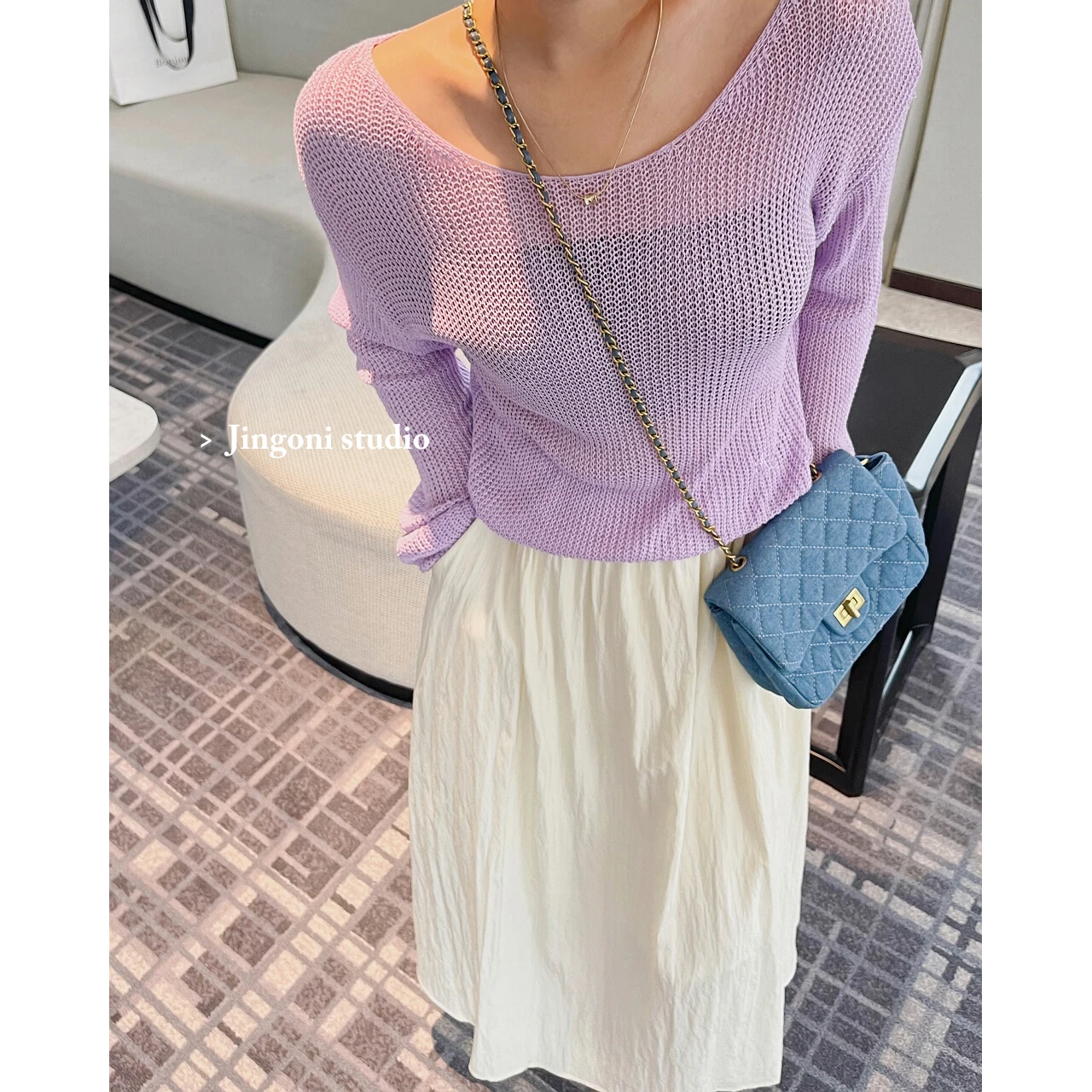 

Mesh T-shirt Women Long Sleeve Y2k 2023 Summer Clothing Elegant Knitted Vintage Trendy Sexy Top Tee Luxury Crop Korean