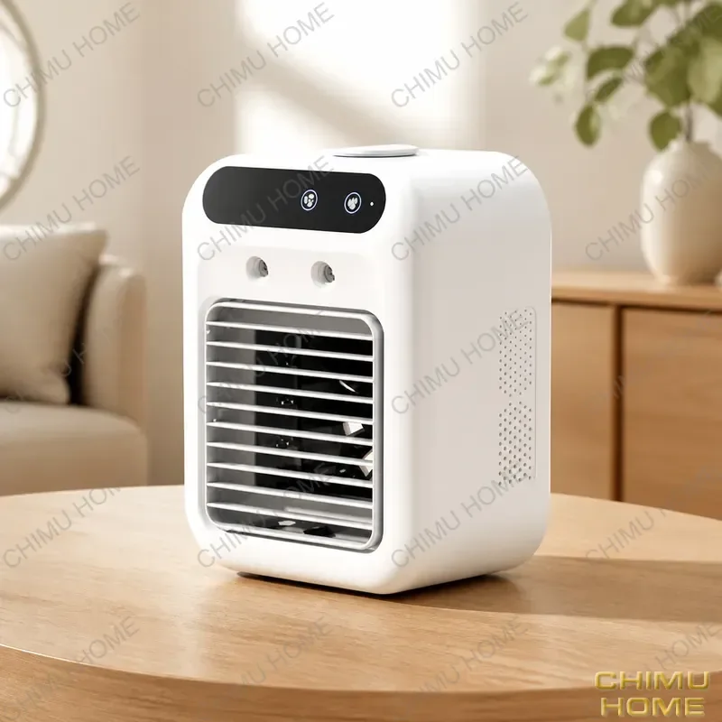 【CHIMU HOME】 Mini USB Desk Fan Portable Air Cooler Misting Function Quiet Operation for Student Dorm Office Summer Cooling