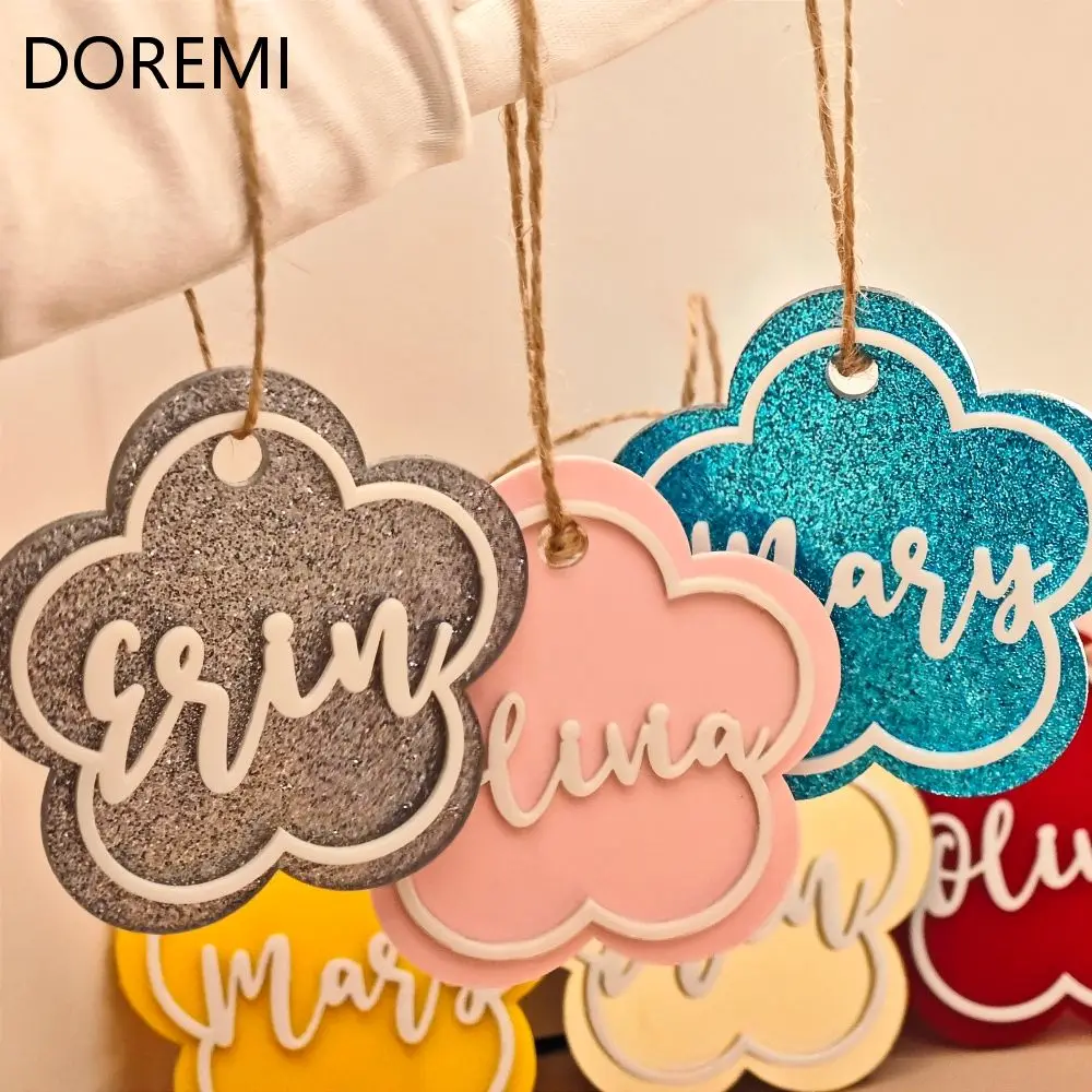 Christmas Pendant Charms Keychain Christmas Decoration Accessories Christmas Tree Items Custom Name Gift